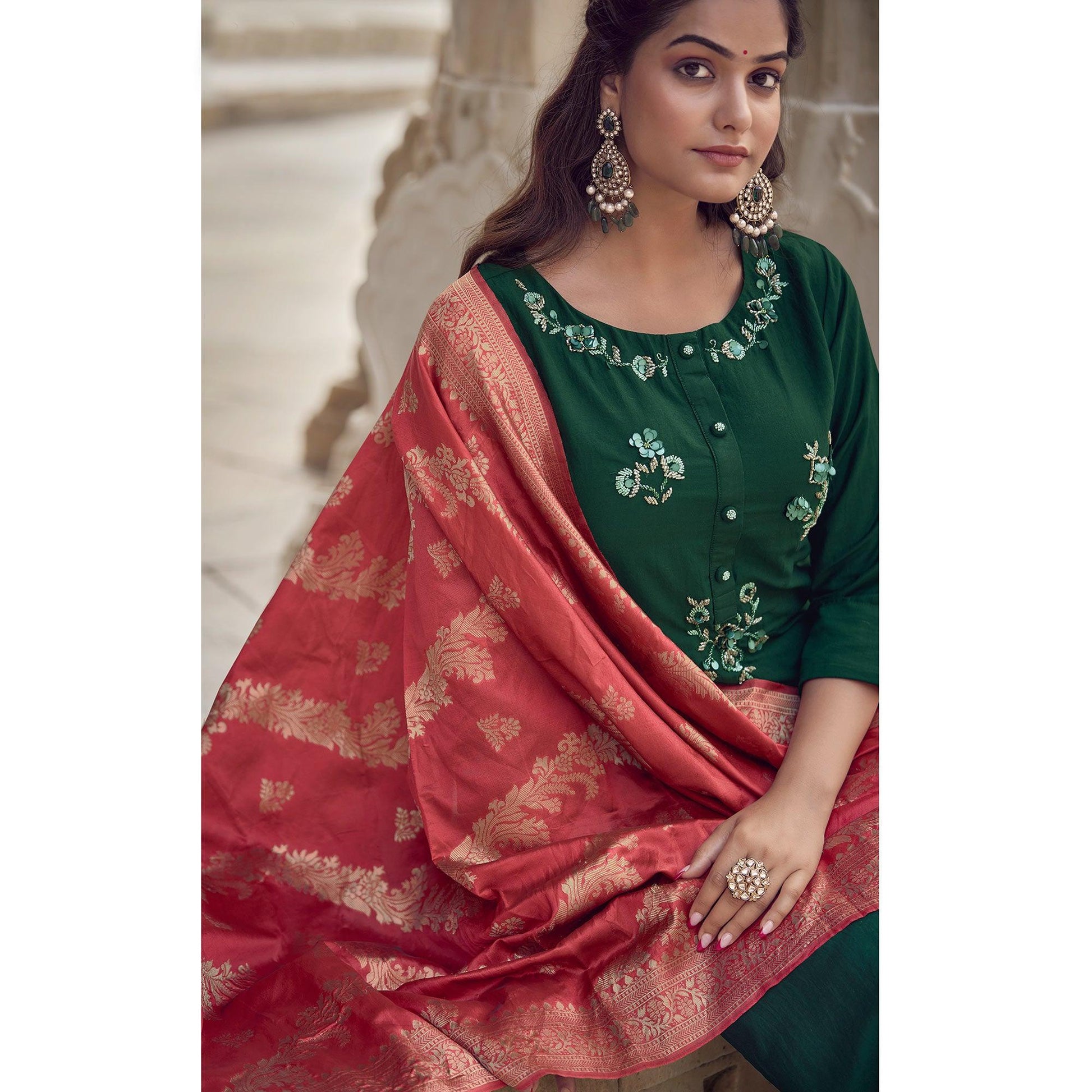 green-partywear-floral-embroidered-silk-suit-123013