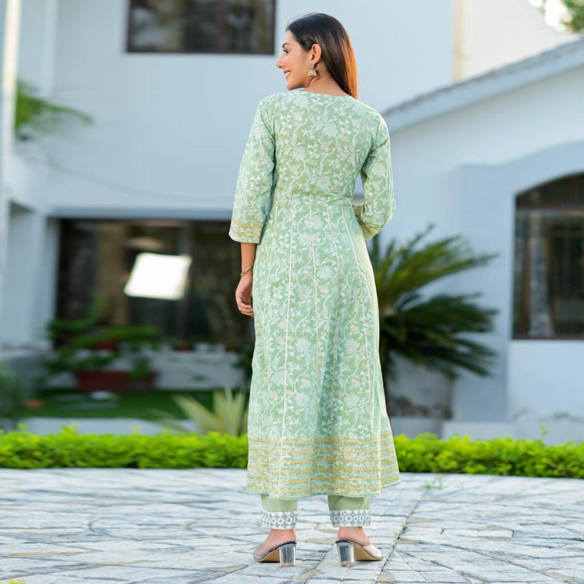 green-partywear-floral-embroidered-with-print-cotton-anarkali-suit-126231