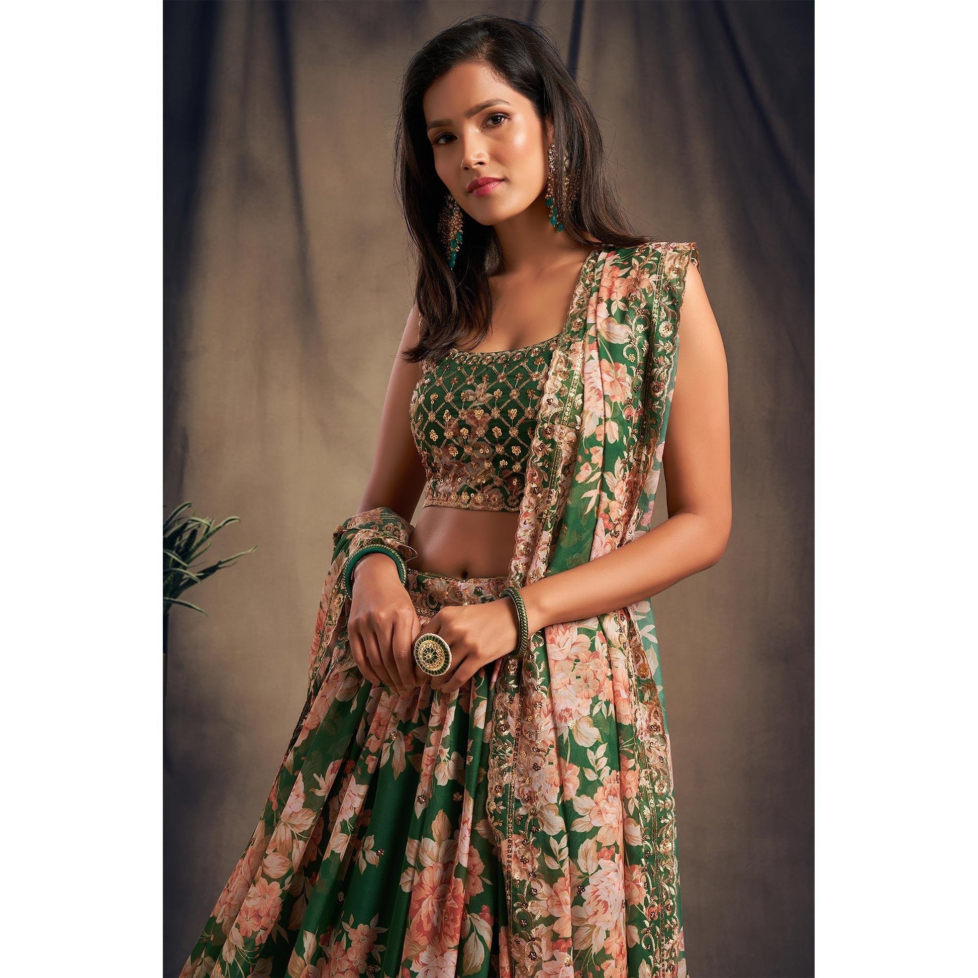 green-partywear-floral-print-with-sequin-zari-embroidered-organza-lehenga-choli-125118