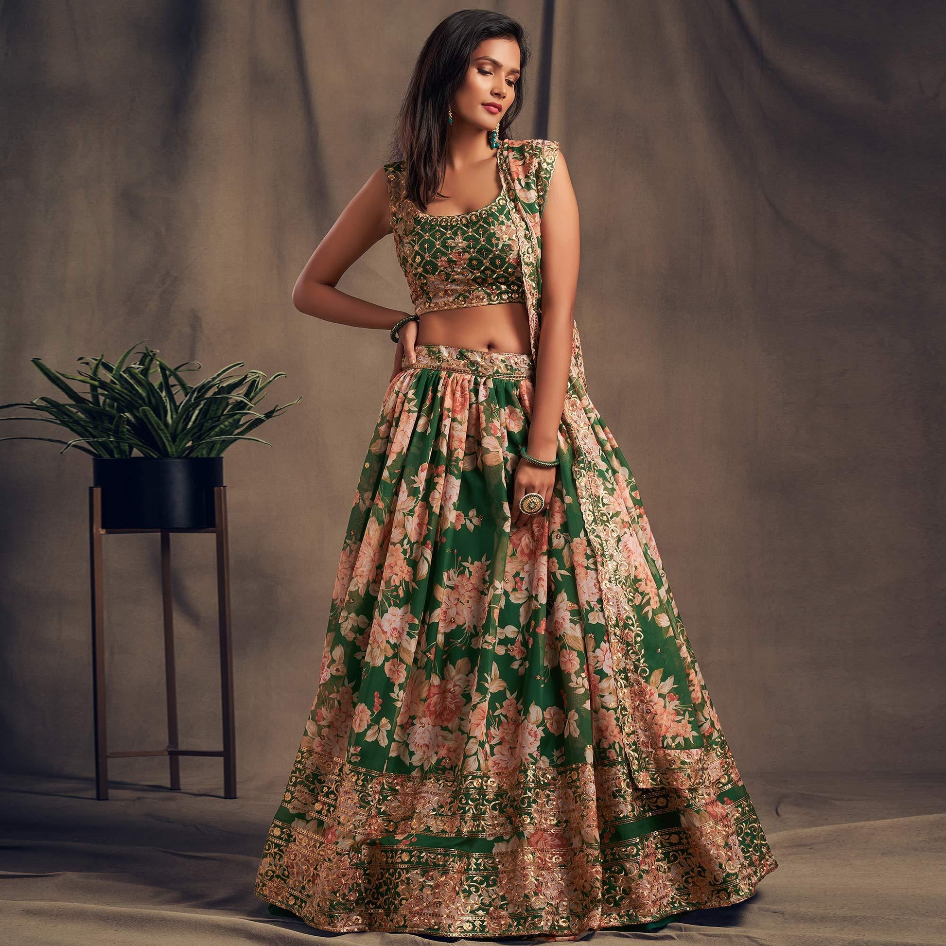 green-partywear-floral-print-with-sequin-zari-embroidered-organza-lehenga-choli-125118