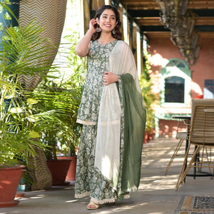 green-partywear-floral-printed-sharara-suit-137993