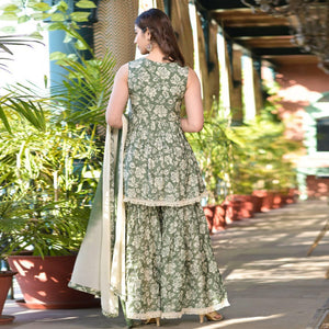 green-partywear-floral-printed-sharara-suit-137993