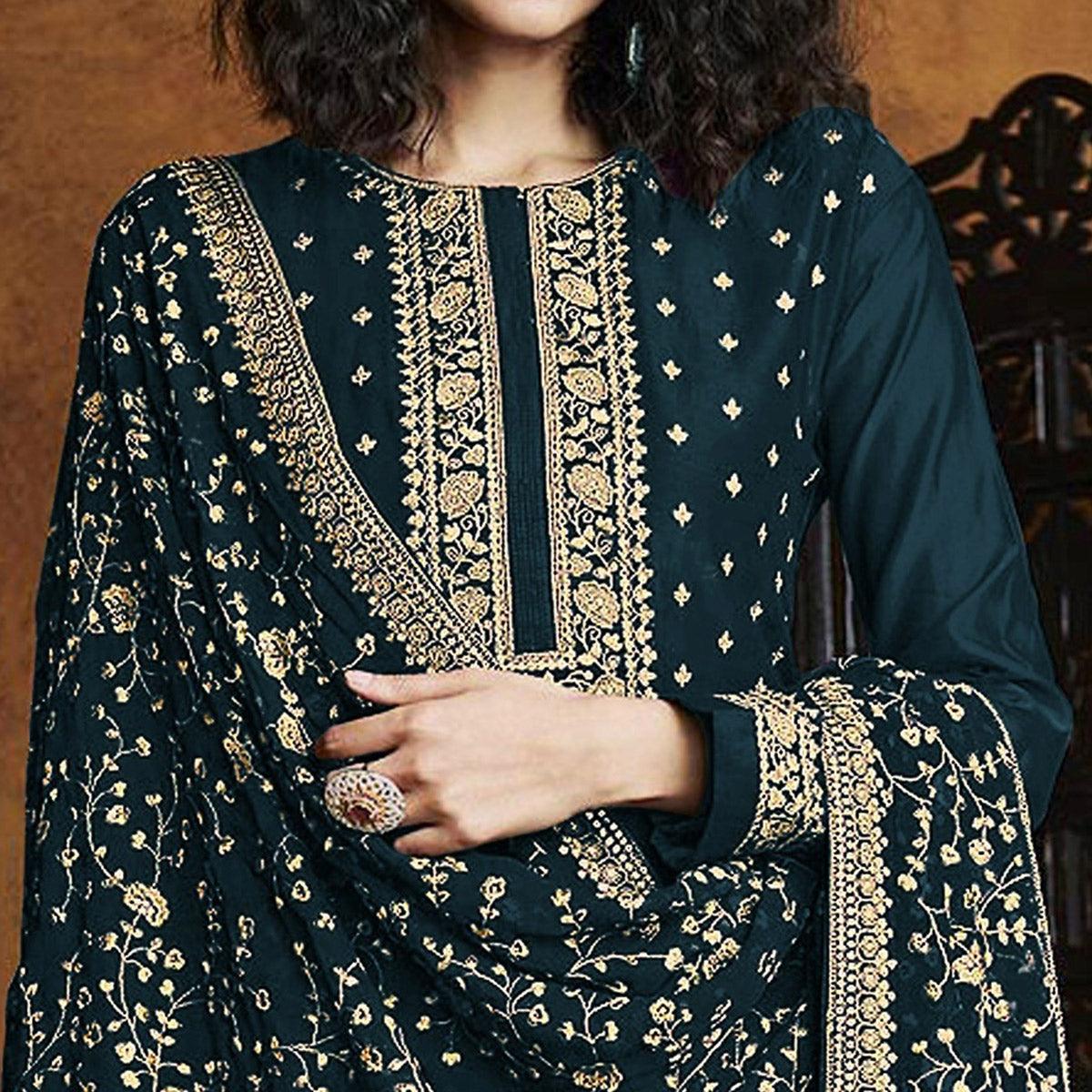 green-partywear-floral-sequins-embroidery-georgette-palazzo-suit-120726