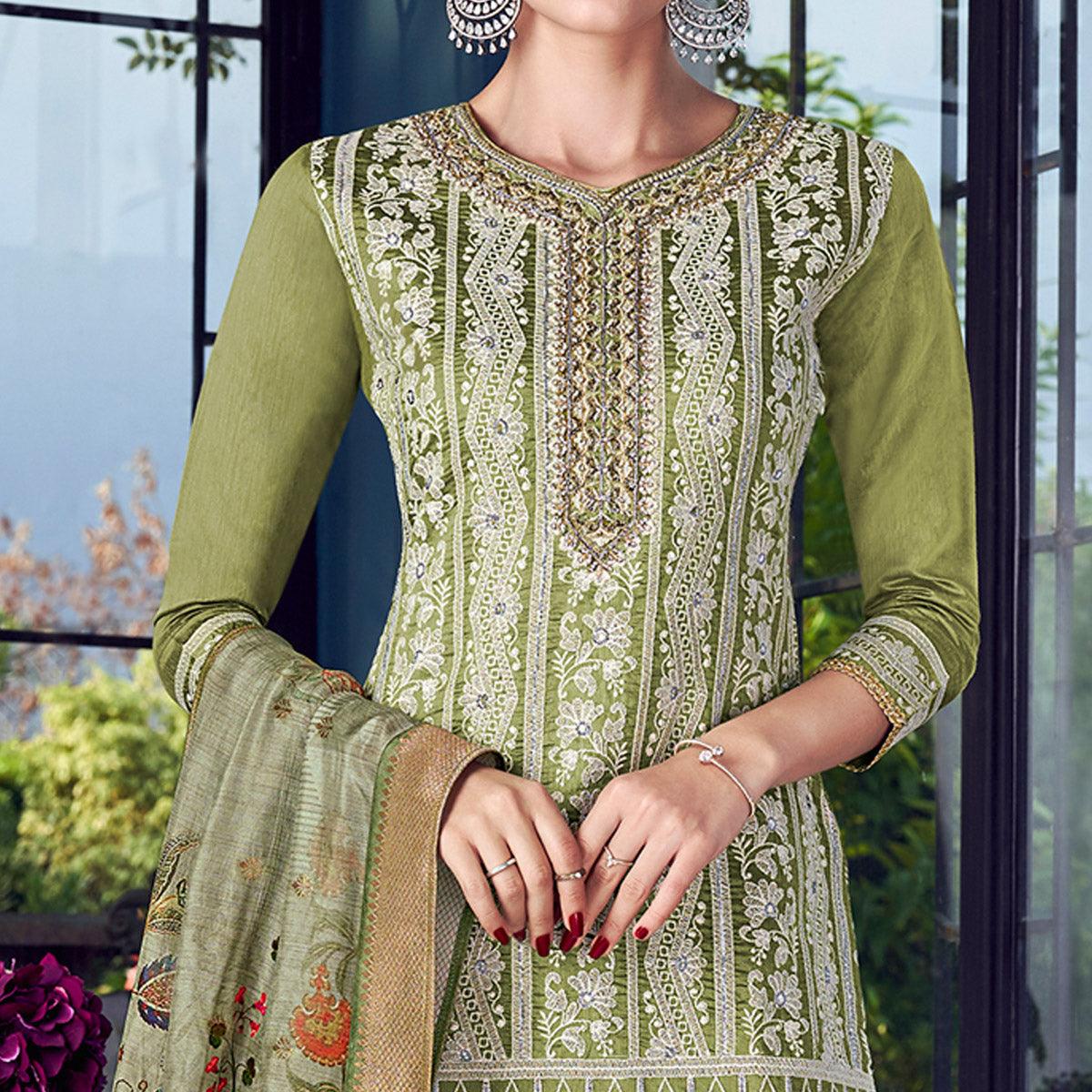 green-partywear-lakhnavi-embroidered-silk-dress-material-111803
