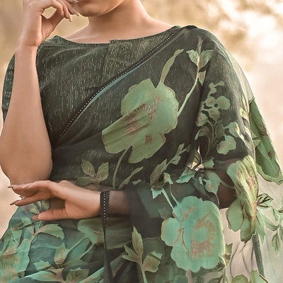 green-partywear-piping-stone-velvet-zari-organza-saree-135542