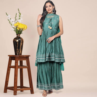 green-partywear-printed-cotton-sharara-suit-128459