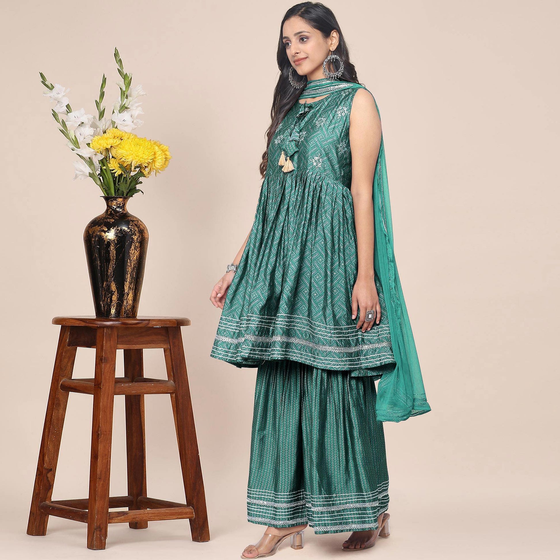 green-partywear-printed-cotton-sharara-suit-128459