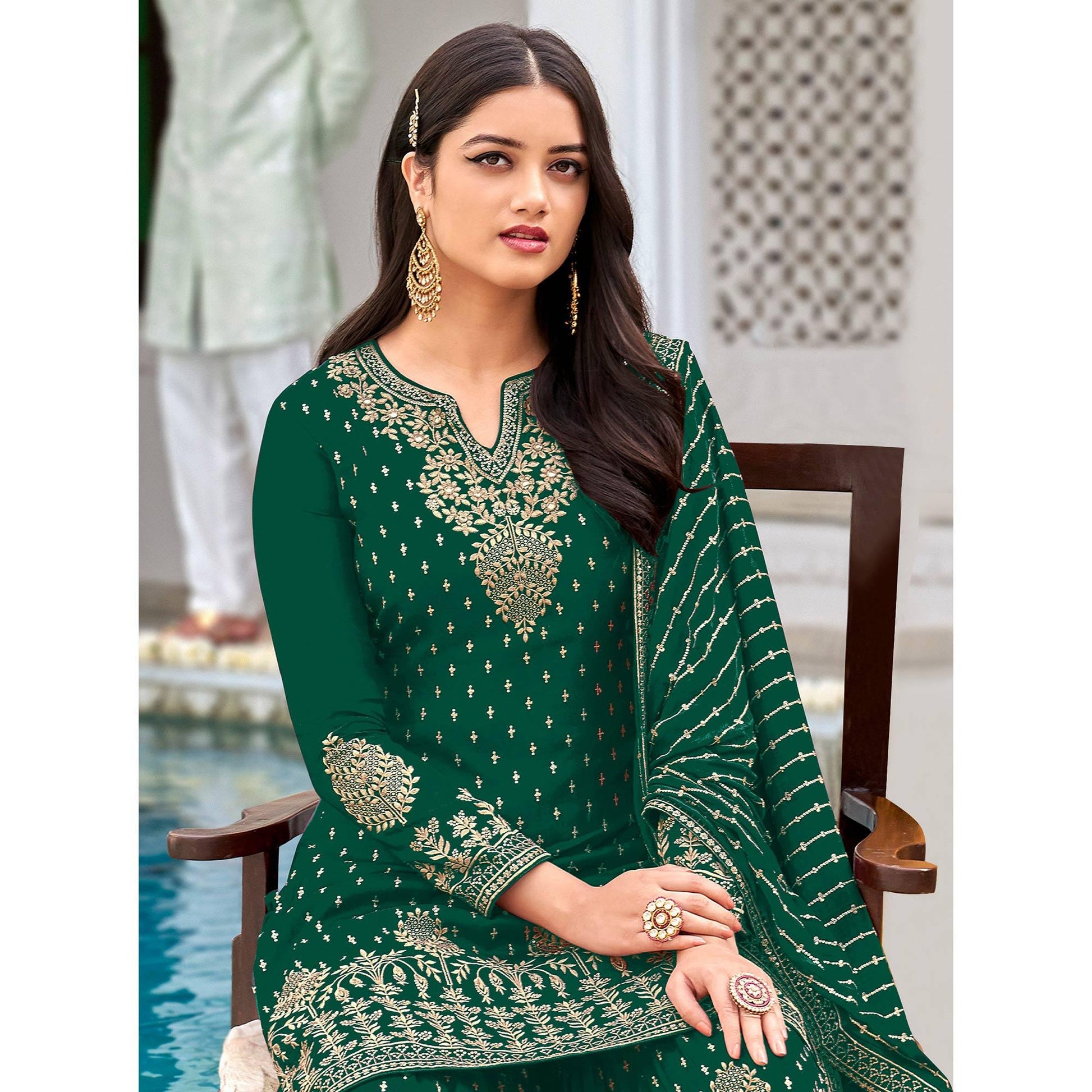 green-partywear-sequence-embroidered-faux-georgette-salwar-suit-127883