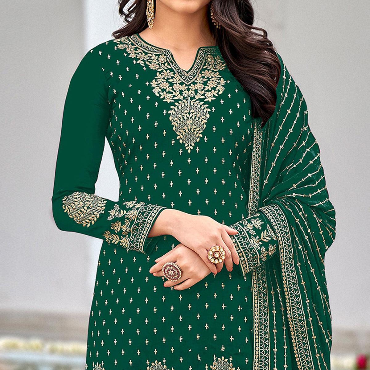 green-partywear-sequence-embroidered-faux-georgette-salwar-suit-127883
