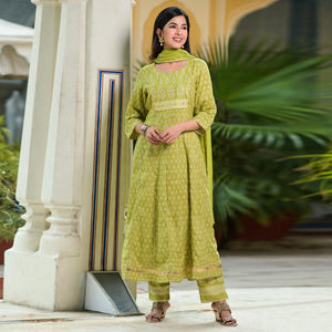 green-partywear-sequence-embroidered-cotton-anarkali-suit-126228