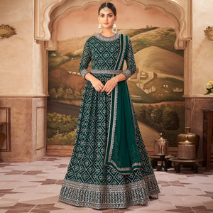 green-partywear-sequence-embroidered-georgette-gown-142370