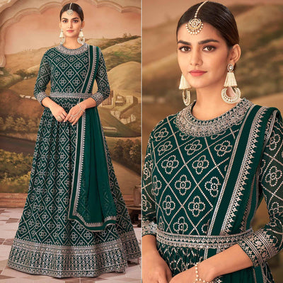 green-partywear-sequence-embroidered-georgette-gown-142370