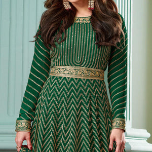 green-partywear-sequence-embroidered-georgette-gown-142603