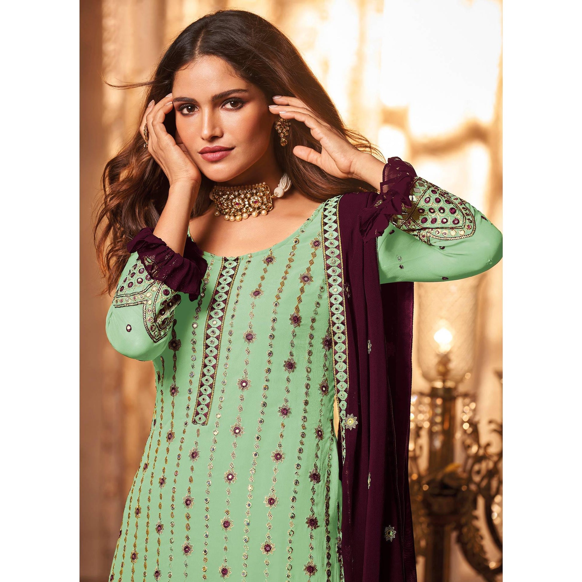 green-partywear-sequence-embroidered-heavy-faux-georgette-palazzo-suit-136243