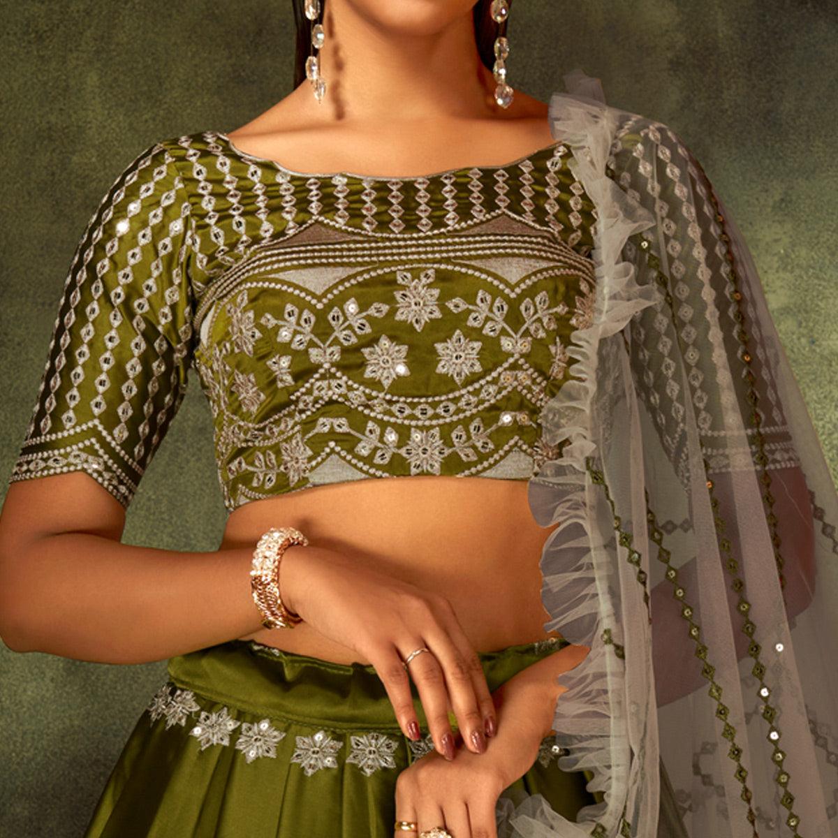 green-partywear-sequence-embroidered-satin-lehenga-choli-138768