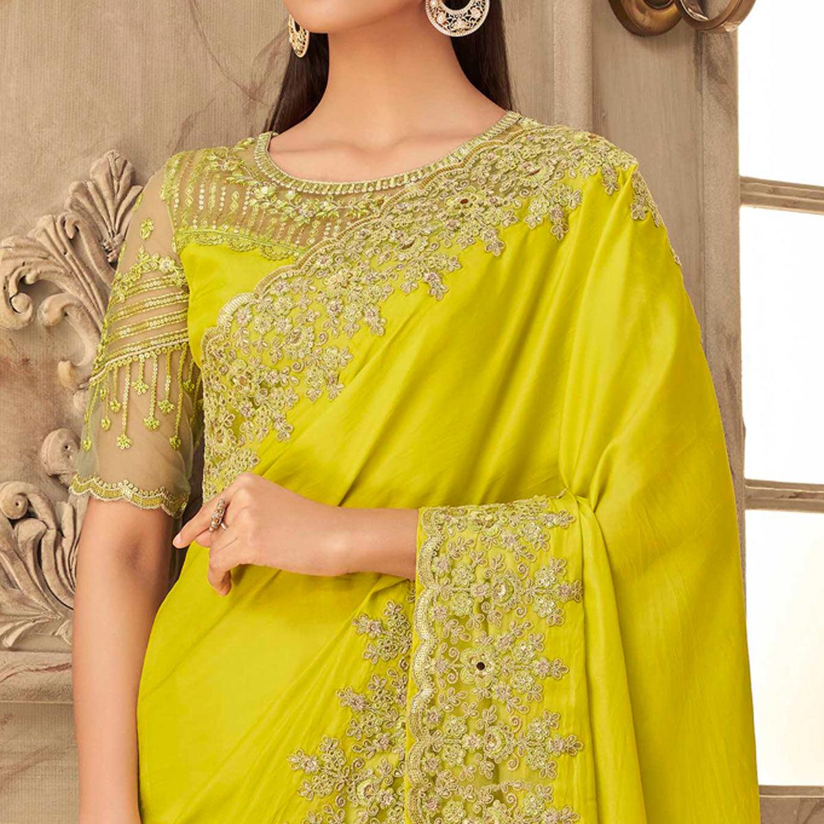 green-partywear-sequence-embroidered-silk-saree-137560