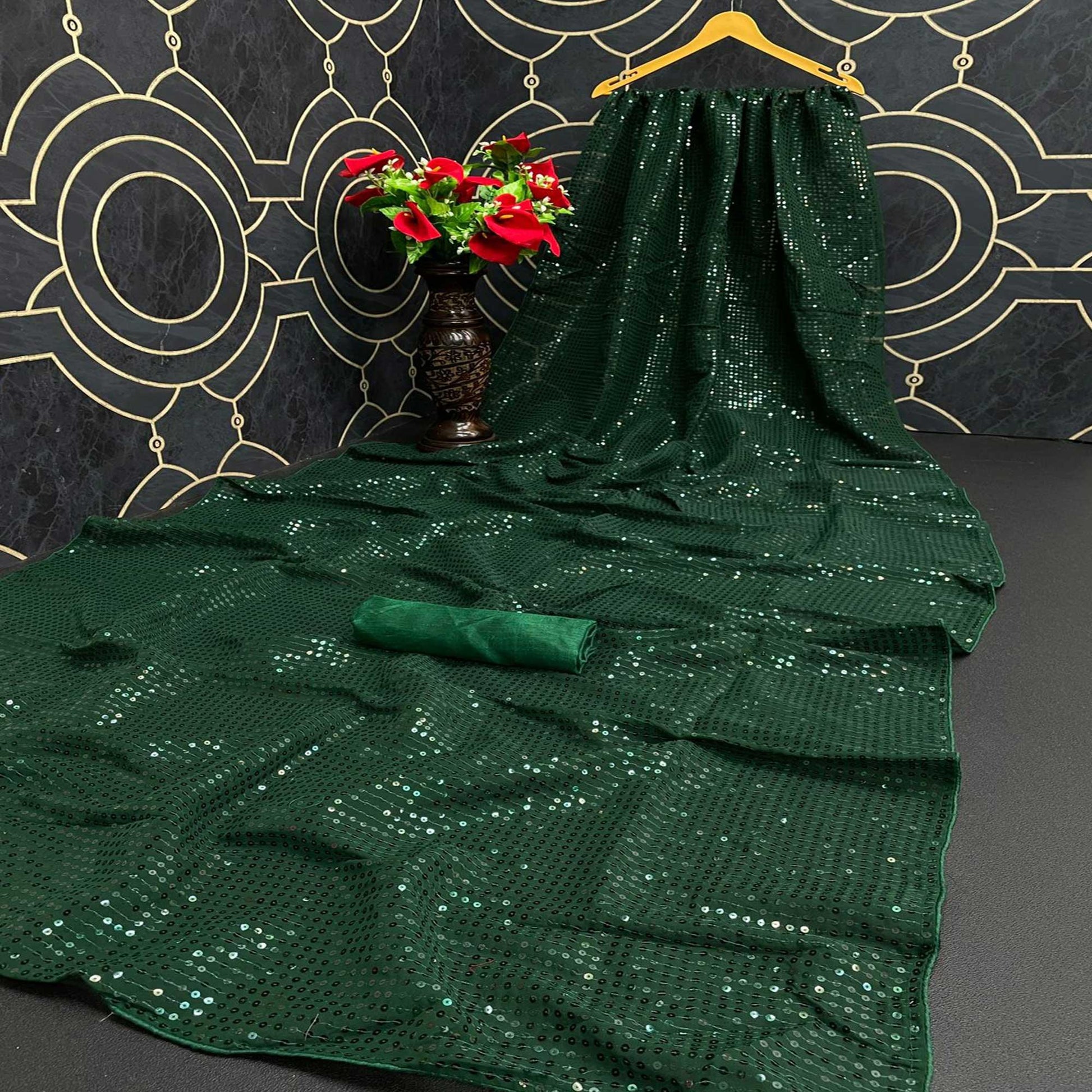 green-partywear-sequence-work-georgette-saree-123838