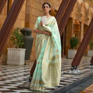 green-partywear-sequence-woven-modal-saree-119982