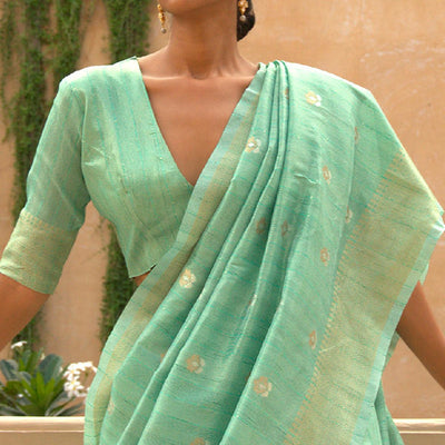 green-partywear-sequence-woven-silk-saree-134704