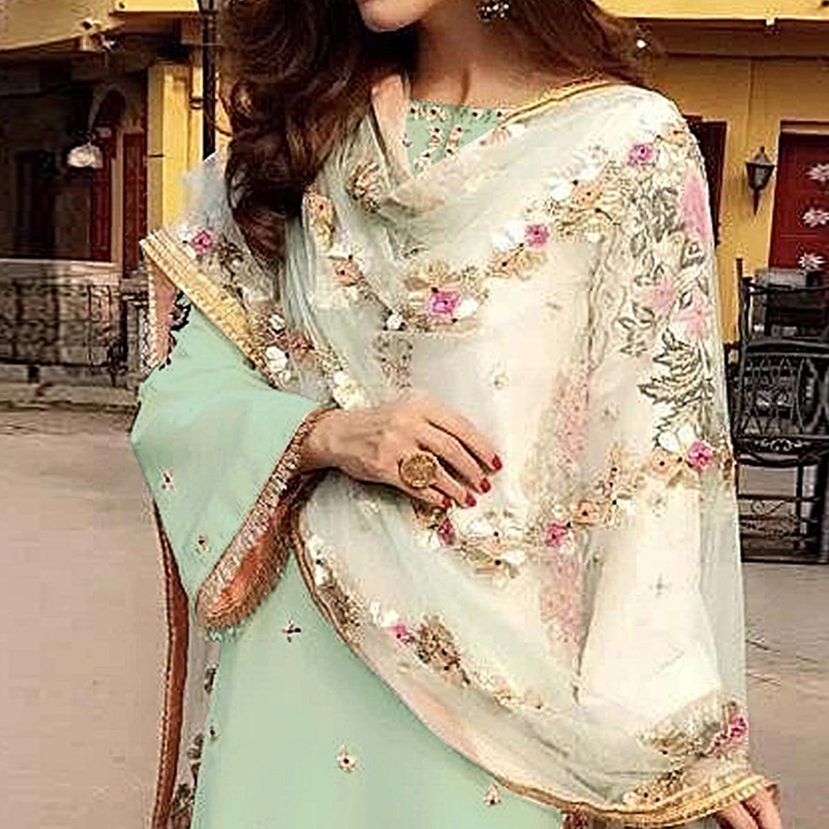 green-partywear-straight-cut-style-embroidery-and-moti-work-faux-georgette-salwar-suit-111898