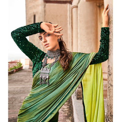 green-partywear-striped-printed-velvet-saree-with-fancy-lace-127436