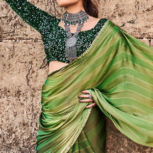 green-partywear-striped-printed-velvet-saree-with-fancy-lace-127439