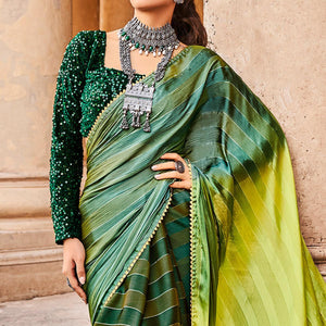 green-partywear-striped-printed-velvet-saree-with-fancy-lace-127436