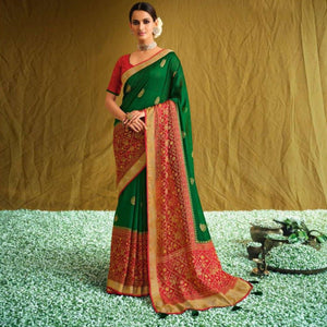 green-partywear-weaving-resham-work-viscose-brasso-saree-133918