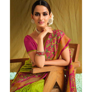 green-partywear-weaving-resham-work-viscose-brasso-saree-133912