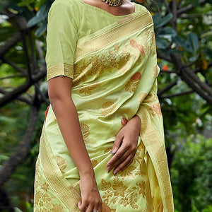 green-partywear-woven-silk-saree-124525