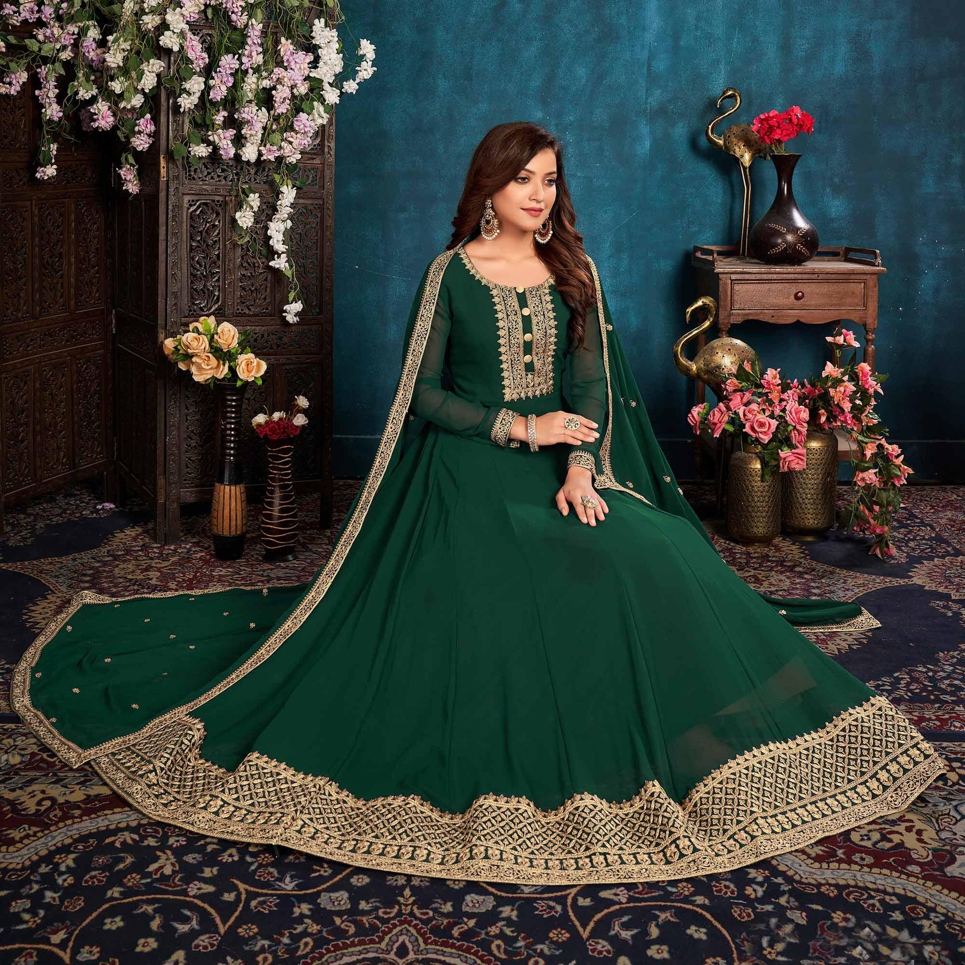 green-partywear-zari-embroidered-faux-georgette-anarkali-suit-138049