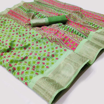 green-patola-printed-dola-silk-saree