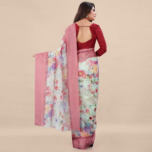 green-peach-casual-wear-floral-digital-printed-kota-doria-saree-with-woven-border-118584