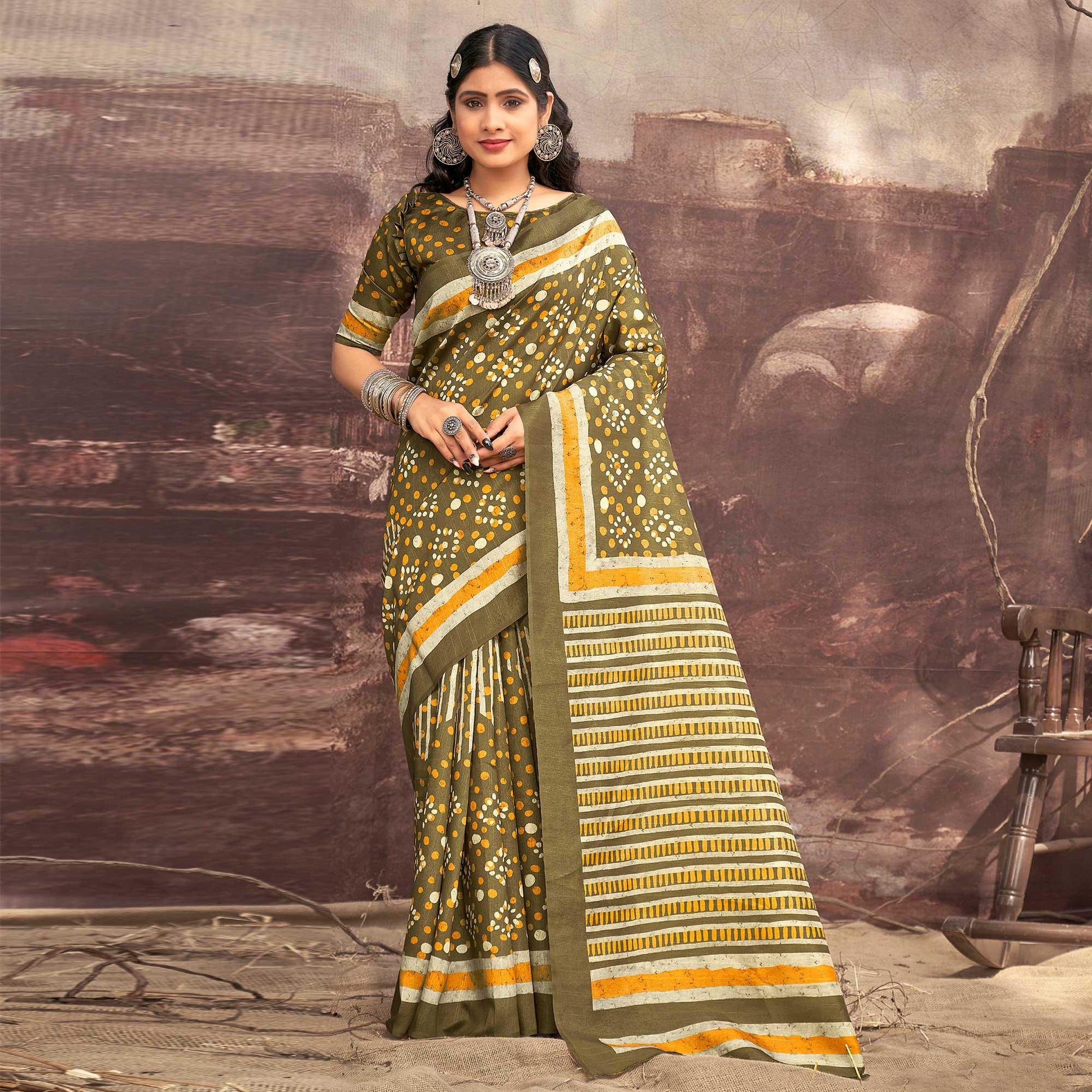 green-printed-bhagalpuri-silk-saree