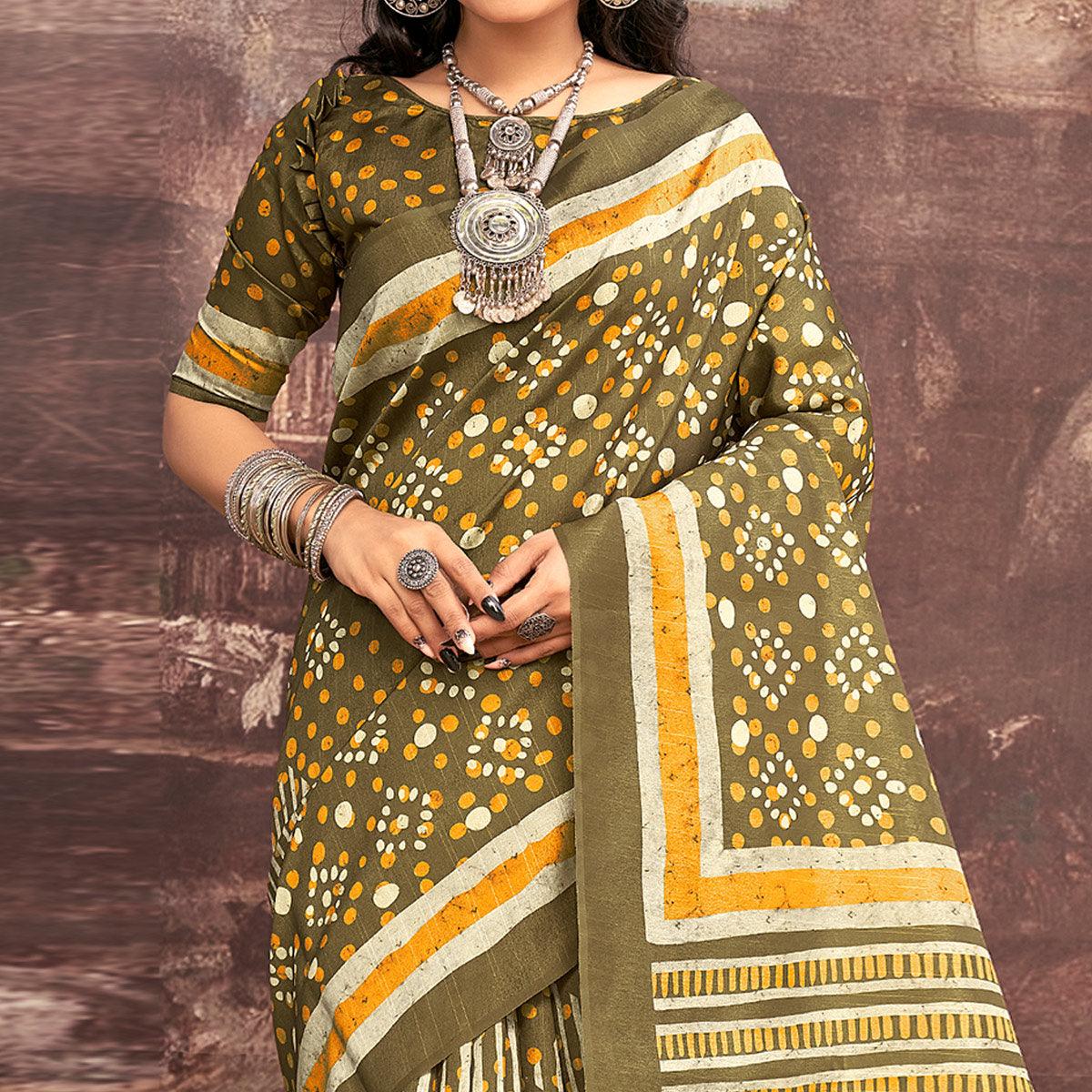 green-printed-bhagalpuri-silk-saree