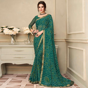 green-casual-wear-printed-chiffon-saree-with-banarasi-border-134149