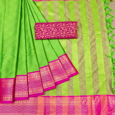 green-printed-cotton-silk-saree-142996