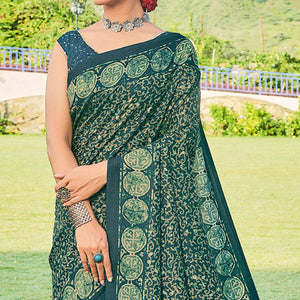green-printed-cotton-silk-saree-145429