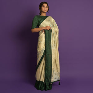green-printed-embellished-chiffon-saree