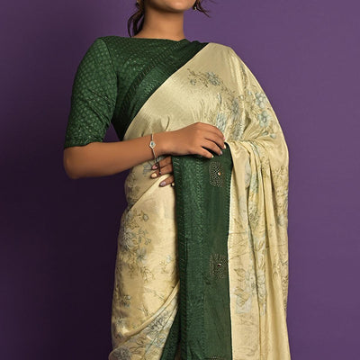 green-printed-embellished-chiffon-saree