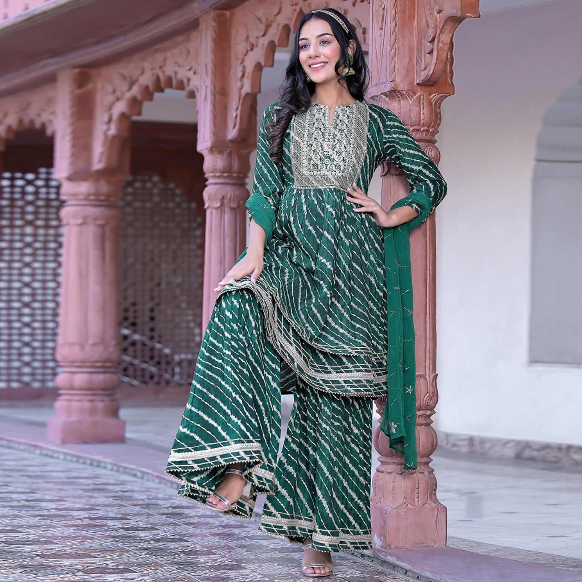 green-printed-embroidered-rayon-sharara-suit