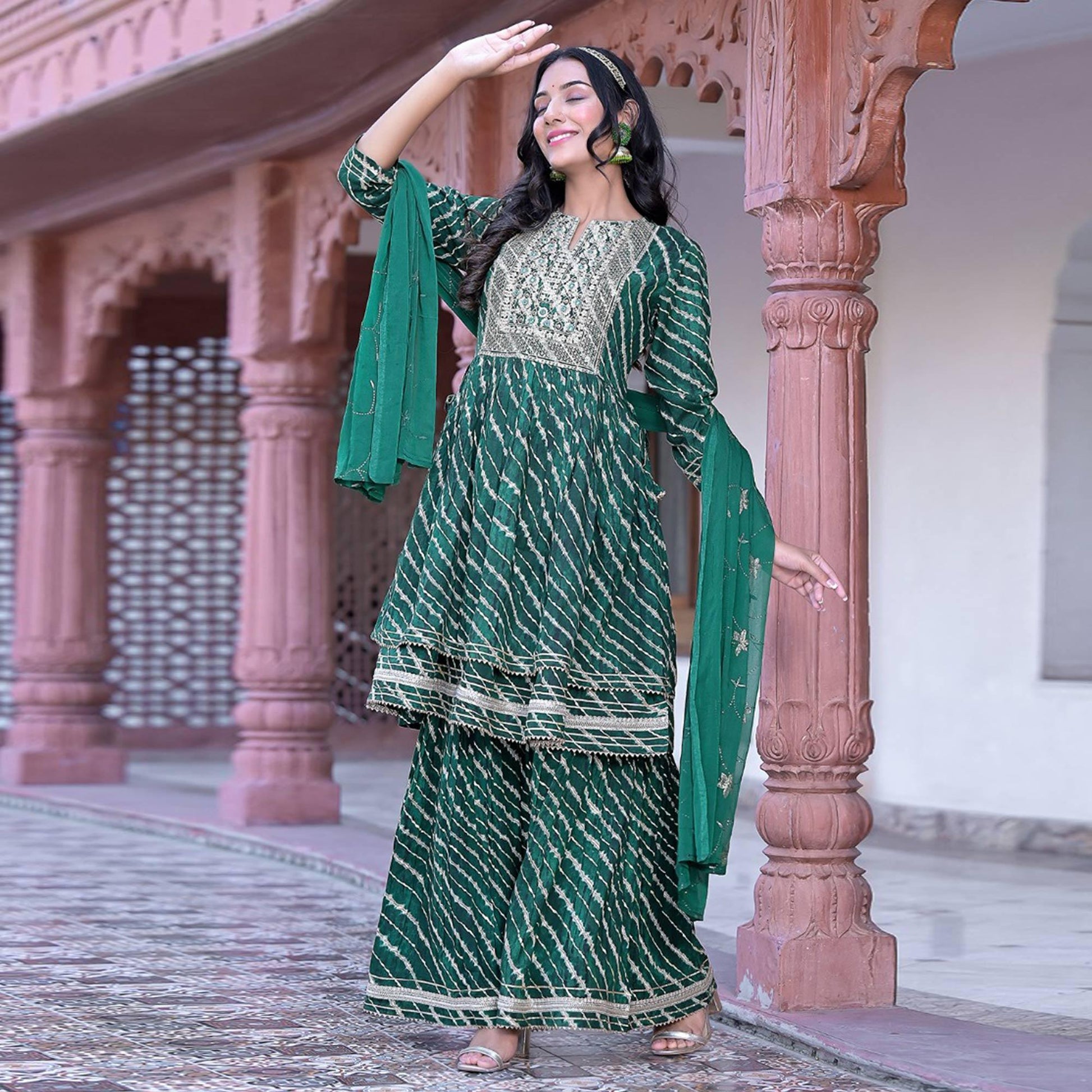 green-printed-embroidered-rayon-sharara-suit