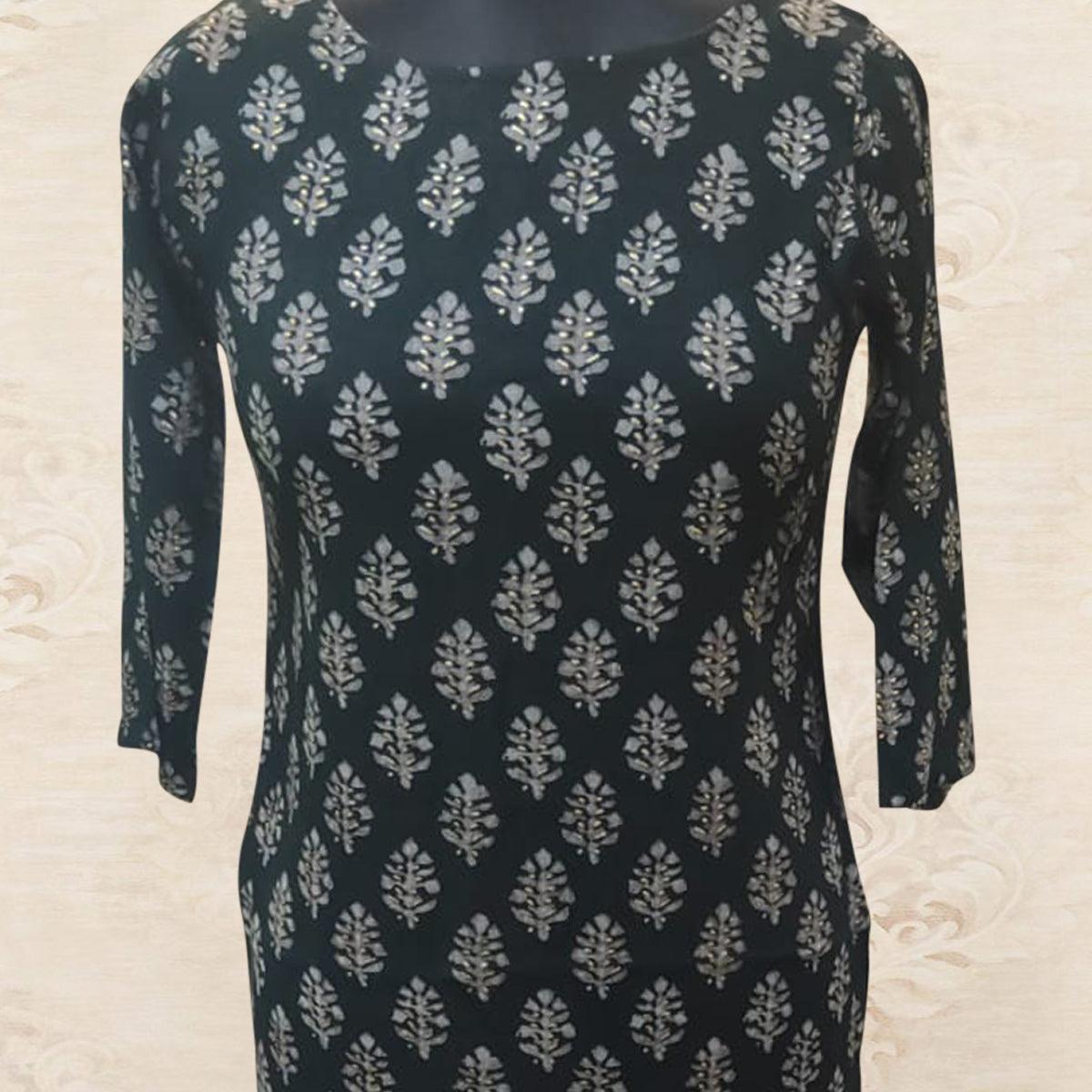 green-printed-rayon-kurti
