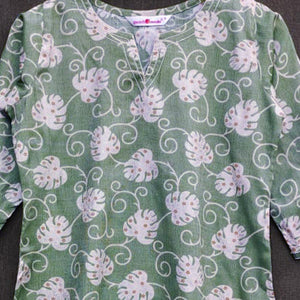 green-printed-rayon-top