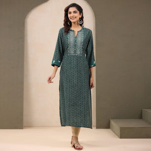 green-printed-with-embroidered-chanderi-kurti