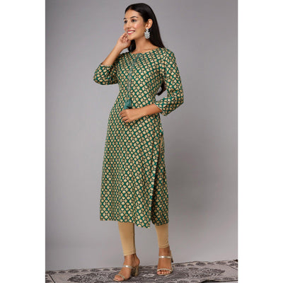 green-printed-with-gota-patti-work-pure-cotton-kurti