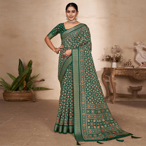 green-printed-woven-dola-silk-saree-with-tassels