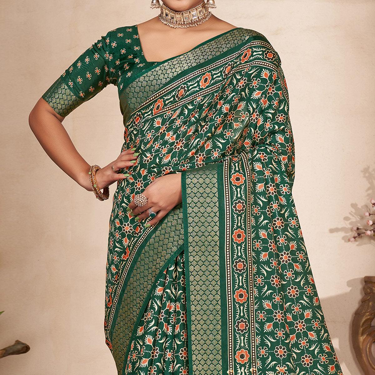 green-printed-woven-dola-silk-saree-with-tassels