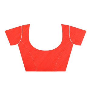 green-red-festive-wear-floral-printed-cotton-linen-saree-109242