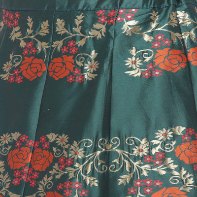 green-red-festive-wear-floral-woven-jacquard-lehenga-choli-134353
